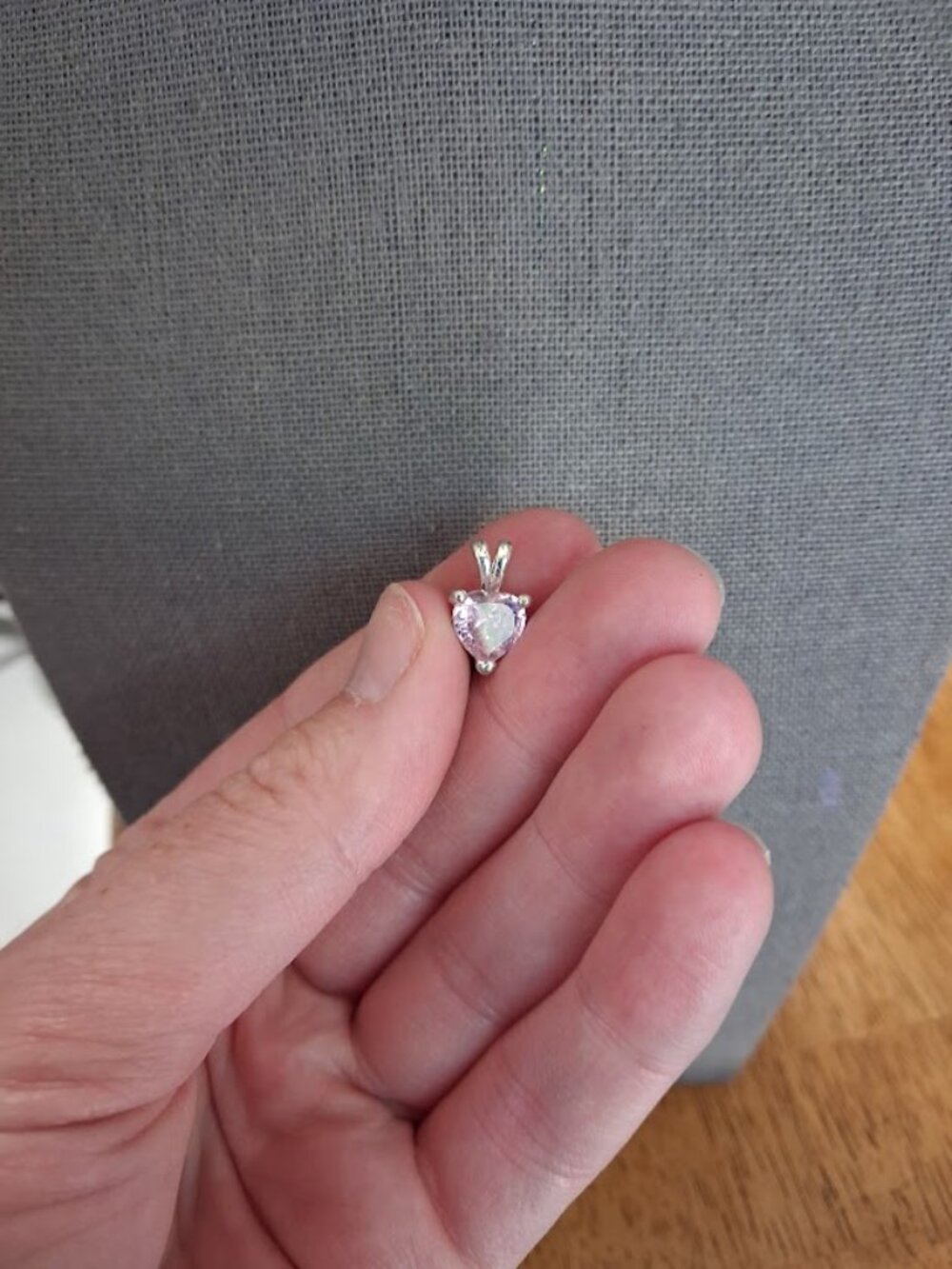 Pink heart pendant